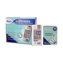 Okmeter Direct Şeker Ölçüm Cihazı + Strip 50 Adet + İğne 10 Adet