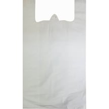 Beyaz Atlet Poşet Küçük Boy 25x45 Cm Takriben 110 Adet 1 Kg