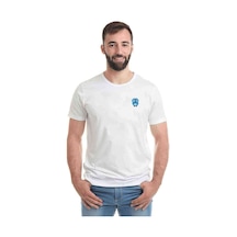 Mavi Baykuş Resim Baykuş Sevimli Mavi Baskılı Beyaz Erkek Tshirt (534482784)