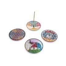 Obsidian Taşı Yuvarlak Tütsülük