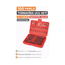 Senbang 100 Parça Tornavida Ucu Seti Krom Vanadyum Çelik Manyetik Bit Seti Profesyonel Uç Takımı