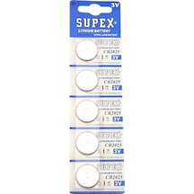 Supex Cr2025 3v Lityum Düğme Pil - 5'li Kart