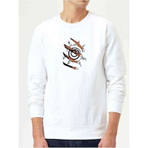 Anime Naruto Baskılı Beyaz Erkek Örme Sweatshirt (530950739)