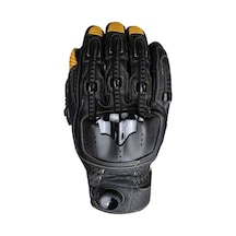 Knox Handroid Pod Mk5 Kısa Korumalı Deri Motosiklet Eldiveni Siyah Kahve