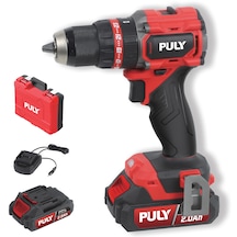 Puly Professional BLMD-358JST 20V 75NM Kömürsüz Akülü Darbeli Matkap Vidalama 2x2.0AH Akü Şarj Cihazı ve Pulybox Çanta