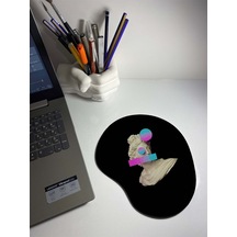 Retro Black 3d Bilek Destekli Mouse Pad Mousepad