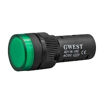 Gwest 22mm Yeşil 220v Sinyal Lambası