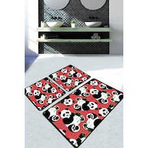 Pandam Esuriit Banyo Halısı Djt 3 Lü Set Çok Renkli
