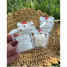 Hediyelik Mum Söz, Nişan, Nikah, Düğün, Kına 10 Adet Füme