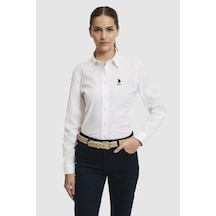 U.s. Polo Assn. Kadın Beyaz Gömlek Basic 50320205-vr013