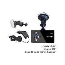 Createtech 1080p Hd Araba Dvr Çift Lens Ön Kamera Dash Cam 6 Ir Işık Video Kaydedici