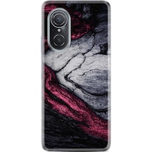 Huawei Nova 9 Se Kılıf Silikon Desen Purple Gray Marble 1617 Siyah