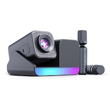 3 Ü 1 Arada Ev Sineması & Karaoke Rgb Projeksiyon 2 Mikrofon + Bluetooth Hoparlör Entegre