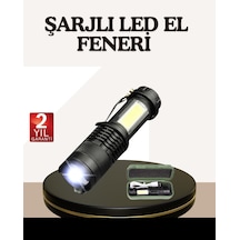Küçük Boy Şarjlı Led El Feneri Taşınabilir Klipsli - Lisinya Diğer