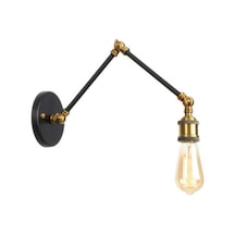 Riolight Retro Üç Mafsallı Metal Aplik Siyah