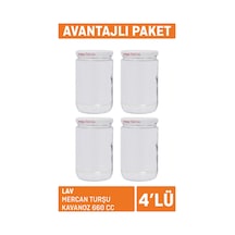 Lav Mercan Turşu Kavanoz 4'lü 660 Cc 4 Adet Çok Renkli