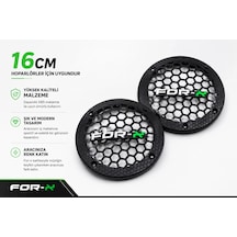 16cm Hoparlör Kapağı - For-x Logolu Plastik Midrange Hoparlör Kapak 16 Cm - 2 Adet