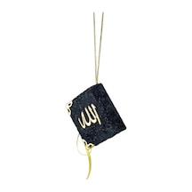 Kadife Kaplı Mini Kuranı Kerim - Sade Arapça - Siyah - Bilgisayar