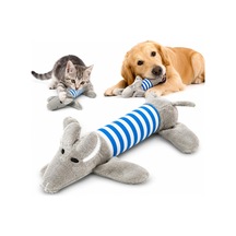 Sogud Peluş Fare Kedi Köpek Oyuncağı - 25 X 10 X 4 Cm - Gri Mavi