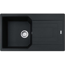 Franke Urban Ubg 611-86 Granit Eviye. Nero. Tezgah Üstü. Tek Hazne. Damlalıklı. 86 x 50 CM