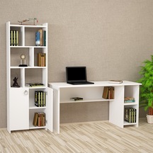 Kalenderdekor1 Kalender Dekor Avel Mayra 145 Cm Çalışma Masası Takımı Avlm01 Beyaz