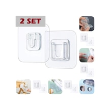 Aveo 2 Set Geçmeli Klips Eşya Sabitleme Askısı Tablo Ayna Resim Sabitleme Aparatı Standart - 556788332 Standart