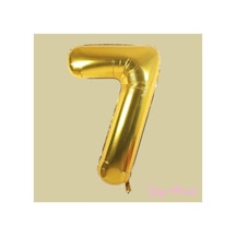 7 Rakam Gold Folyo Balon 16 34 Cm Gümüş Gümüş