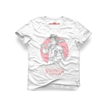 Tshirthane Stranger Things Steve & Dustin Tişört Erkek Tshirt