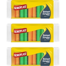 Koroplast Oluklu Bulaşık Süngeri 3 x 5'li