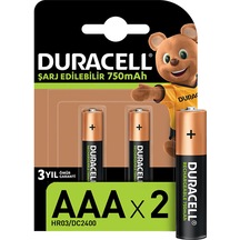 Duracell Şarj Edilebilir 750mah 2'li İnce Pil