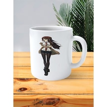 Steins Gate Baskılı Kupa Bardak Kurisu Makise Ayakta Çok Renkli