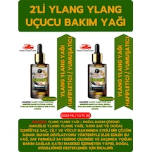 Amazeus Ylang Ylang Uçucu Yağı 2'li %100 Saf Ve Doğal Besleyici Etki 2x20 Ml / 1.4 Fl Oz