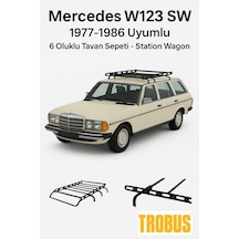 Mercedes W123 1976-1985 Uyumlu 6 Oluklu Tavan Sepeti - Sedan Kasa