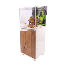 Kanki Pet 40x40x40 Nano Atlantik Çam Sehpalı Akvaryum Seti 6mm Ultra Clear Cam
