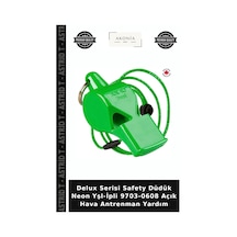 Delux Serisi Safety Düdük Neon Yşl-ipli 9703-0608 Açık Hava Antrenman Yardım