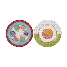 Lucky Art Estelle Bone Porselen Karışık Desenli 4 Lü Tabak Seti 27 Cm Lyhd 564