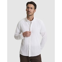 Pierre Cardin Erkek Beyaz Gömlek Desenli 50325356-vr013