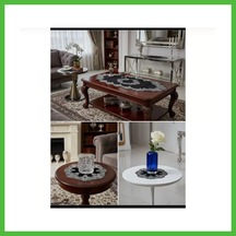 Vaveni Elora Model Siyah Velvet Kadife 5 Parça Dantelli Salon Takımı Runner Seti No 3616 Arz