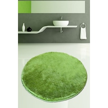 Pasific Light Green Çap 90x90 cm  Banyo Halısı Paspas Yıkanabilir