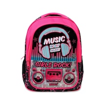 Muggle Okul Çantası Music Siyah Mu-7143 Çok Renkli