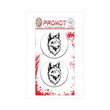 Damla Logo Sticker Kurt Wolf Tasarımlı Kabartmalı 5x5cm 03 Nötr