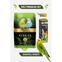 2li Set - Premium Muhabbet Kuşu Yemi 1 Kg + Muhabbet Kuşu Multivitamin Tüy Oluşum Desteği 20ml