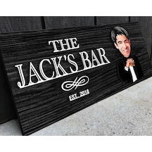 Bk Gift Kişiye Özel Karikatürlü Kabartma Tasarım Siyah Ebony Ahşap Bar Tabelası, Home Bar Tabela, Rustik Ev Dekorasyonu, Duvar Dekoru-2