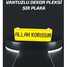 Allah Korusun Vantuzlu Dekor Pleksi Plaka