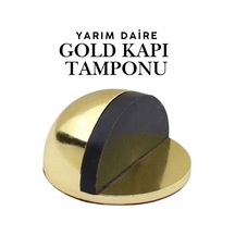 Gold Yarım Daire Yapışkanlı Kapı Tamponu Kapı Stoperi Metal Kapı Stopu Durdurucu Kapı Kolu Koruyucu