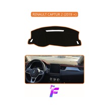 Renault Captur 2 2019+ Uyumlu Torpido Örtüsü Yansıma Önleyici Koruma Hızlı Montaj J52 Kahverengi