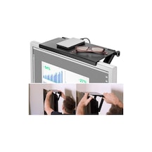 Tv Ve Monitör Üstü Stand 33.8x16.2x2.5 Cm Siyah Dayanıklı Tasarım Kumanda Eşya Düzenleyici