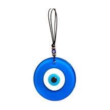 Deri İpli Nazar Boncuklu Tasarım Harikası Mavi Duvar Süsü 02-10mm 5yards