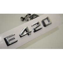 Benz E420 Bagaj Krom Metal 3M 3D Yazı Logo