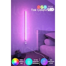 Uzaktan Led Masa Gece Lamba - Yatak Üstü, Tv Yanı ,oturma Odası - Rgb 50 Cm Miniled3